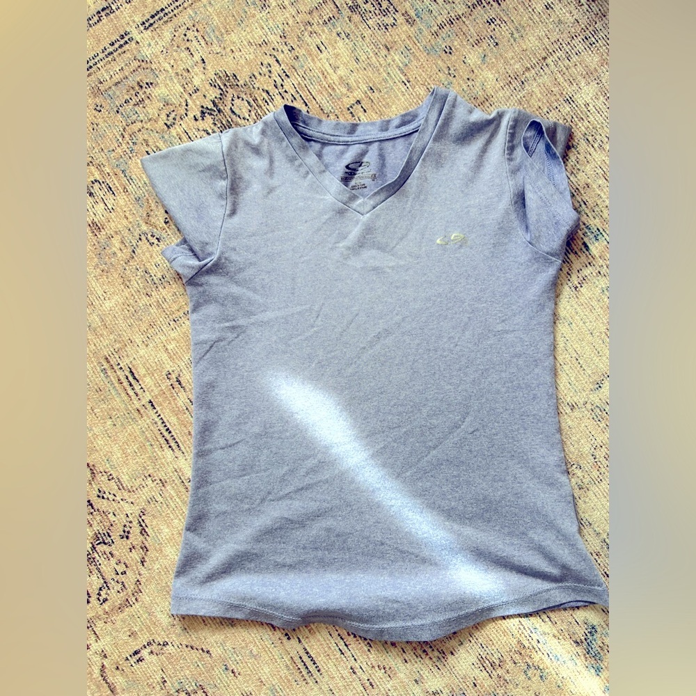 Champion Kids Heather Purple V-Neck Tee